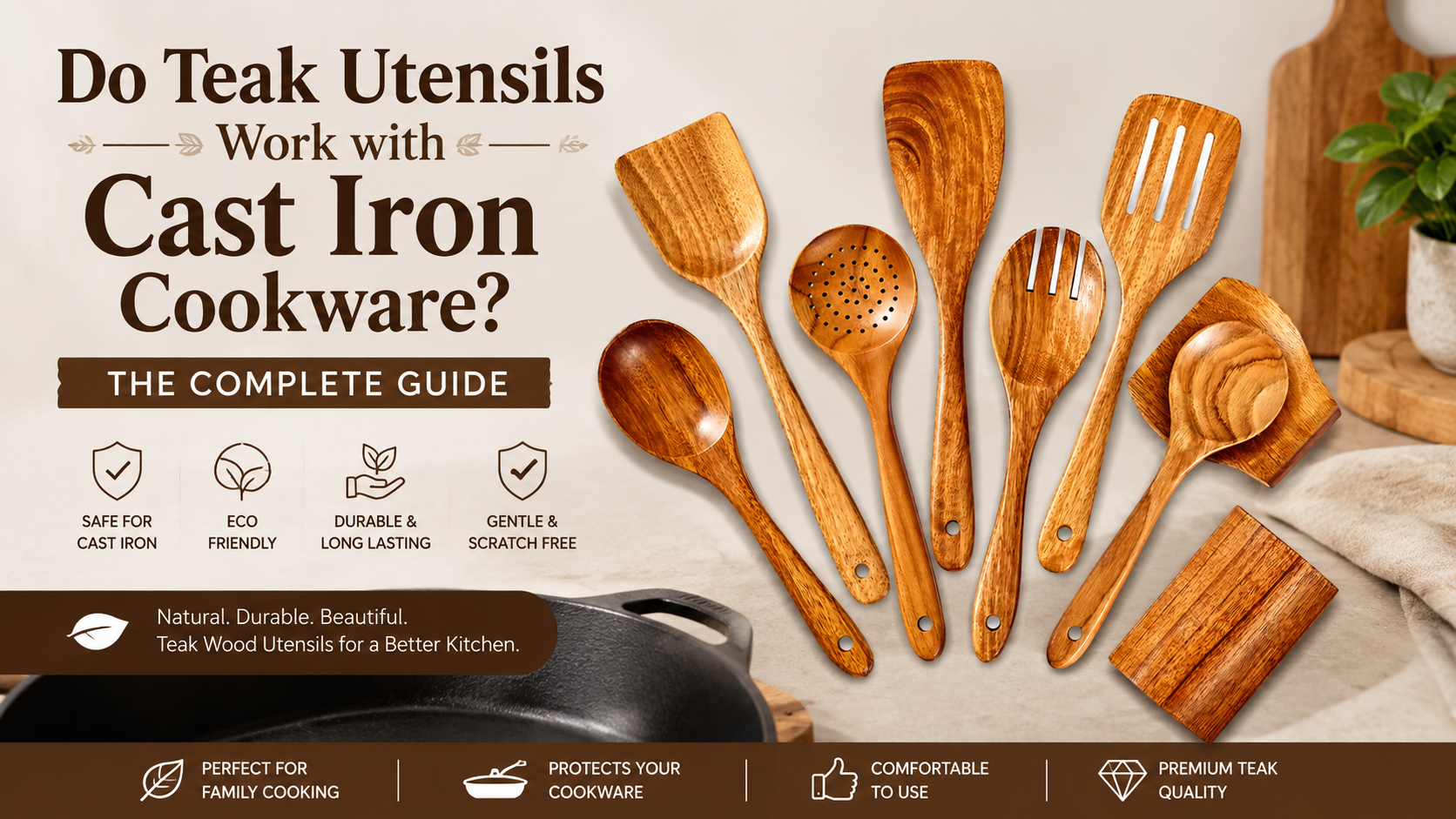 Teak Wood Utensils, Bright Links USA