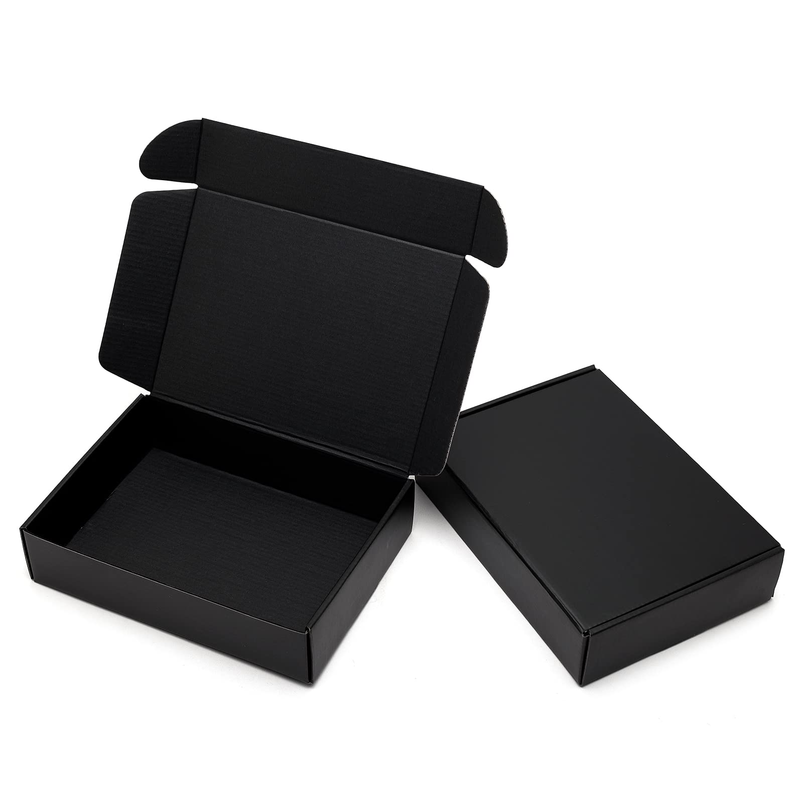 Embossed black mailer boxes