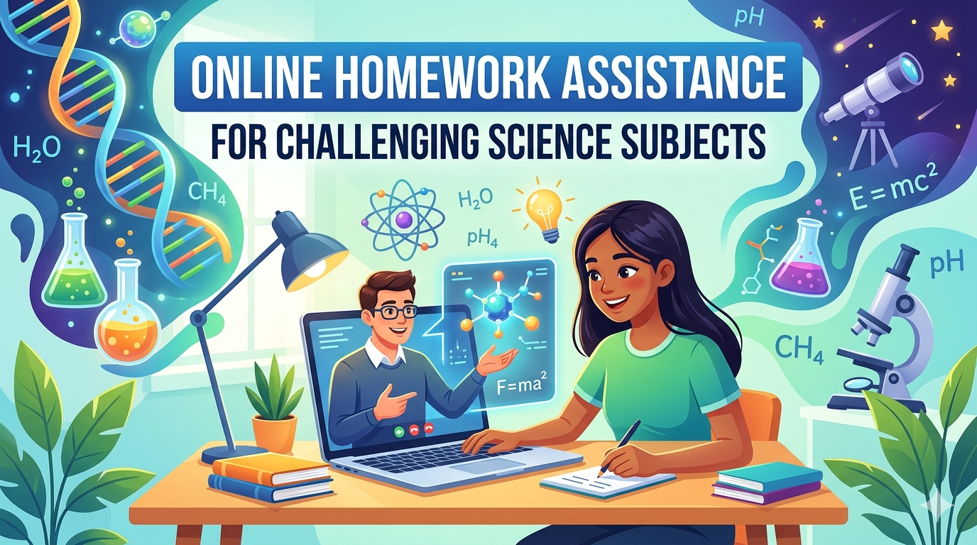 Online Homework Assistance for Challenging Science Subjects