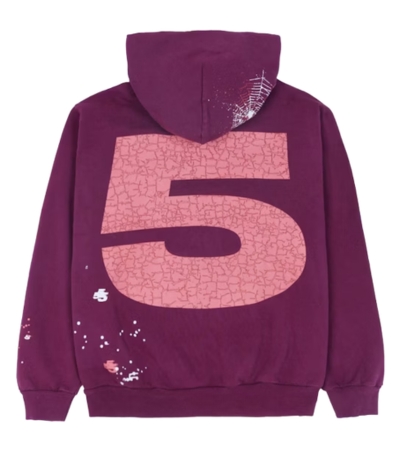 Sp5der Nocturnal Highway Dark Purple Hoodie