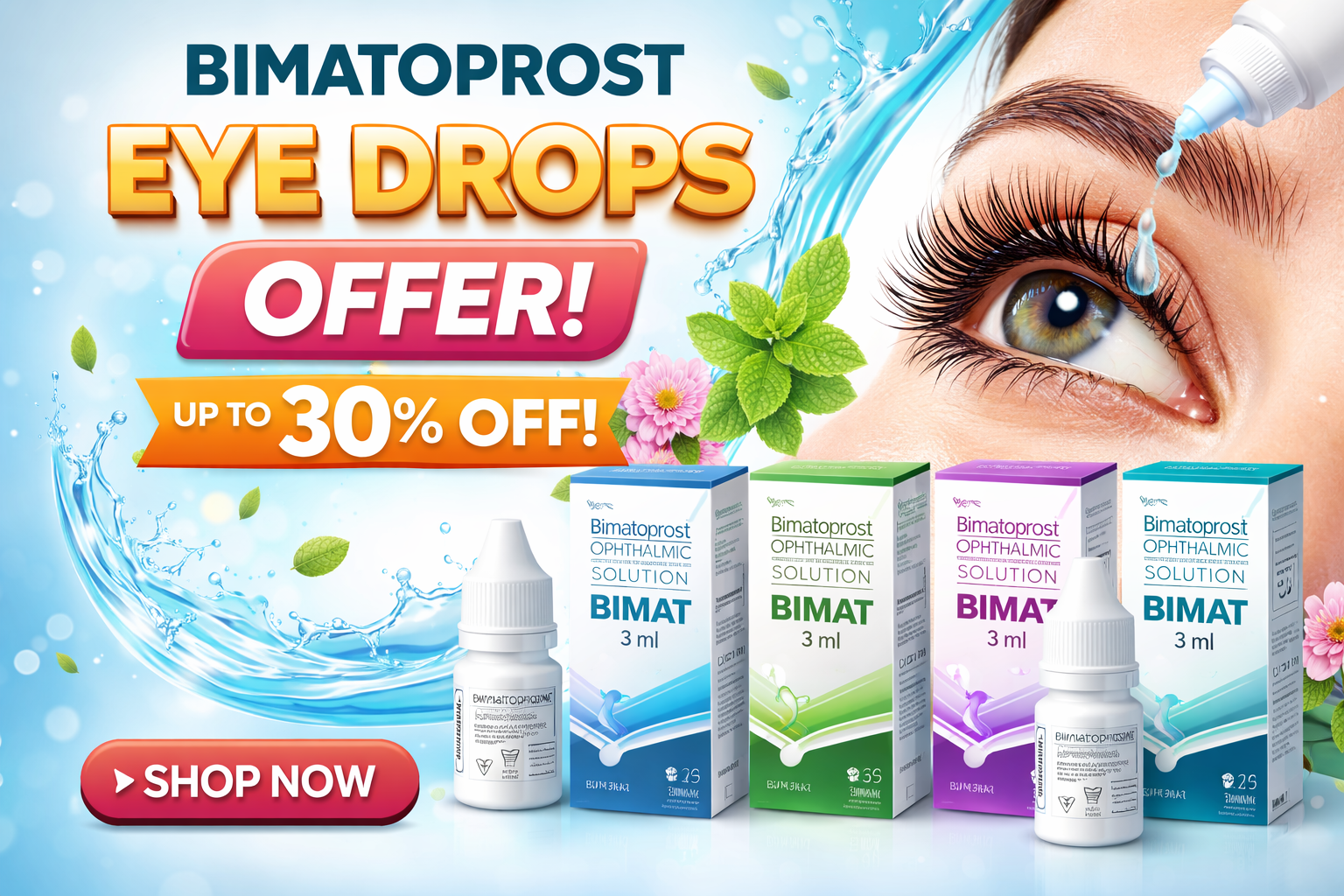 Bimatoprost eye drops