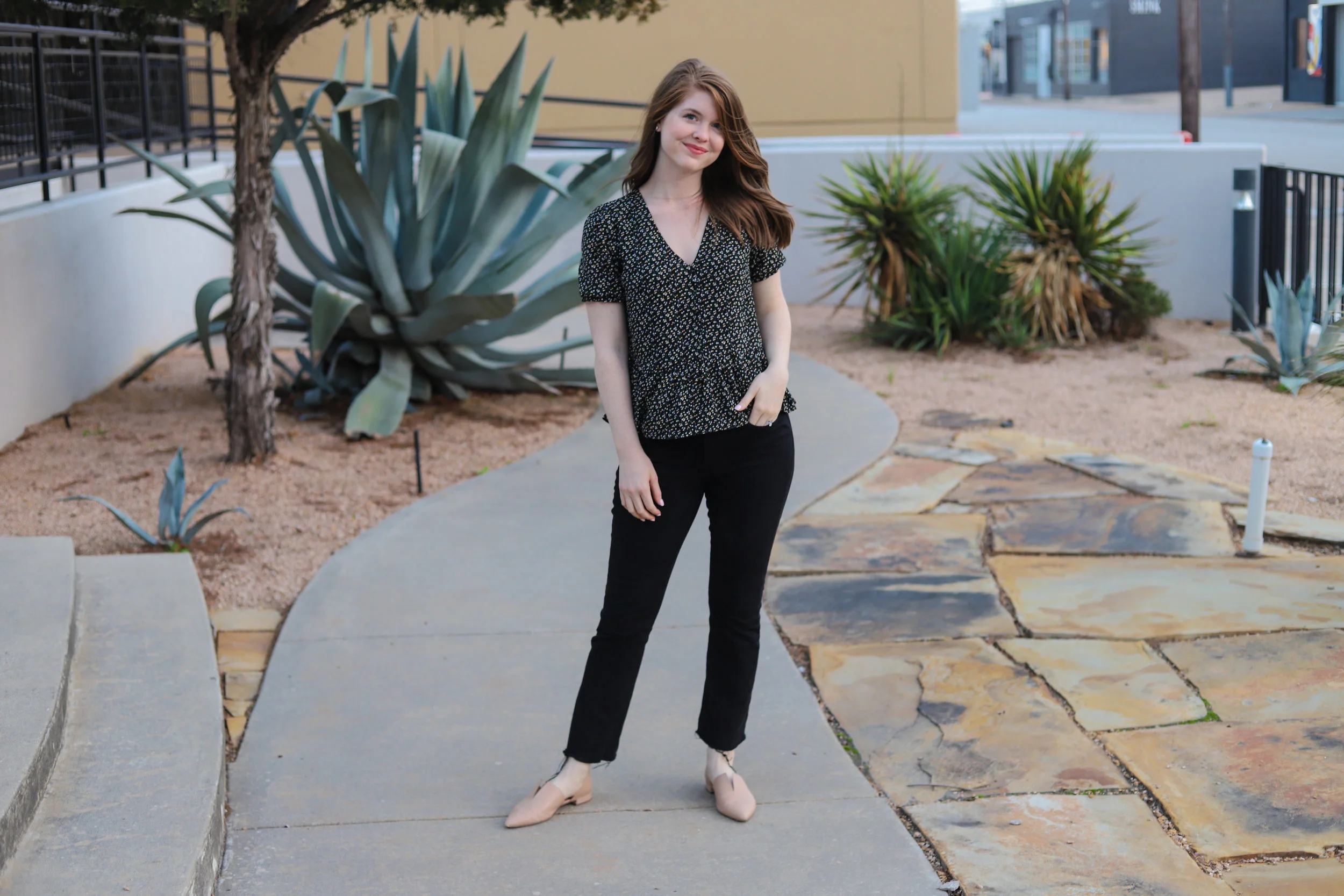 elasticated hem tops