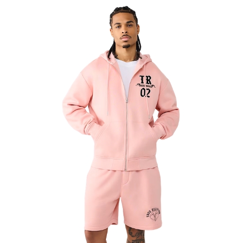 True Religion Authentic Logo ZIP Hoodie Pink