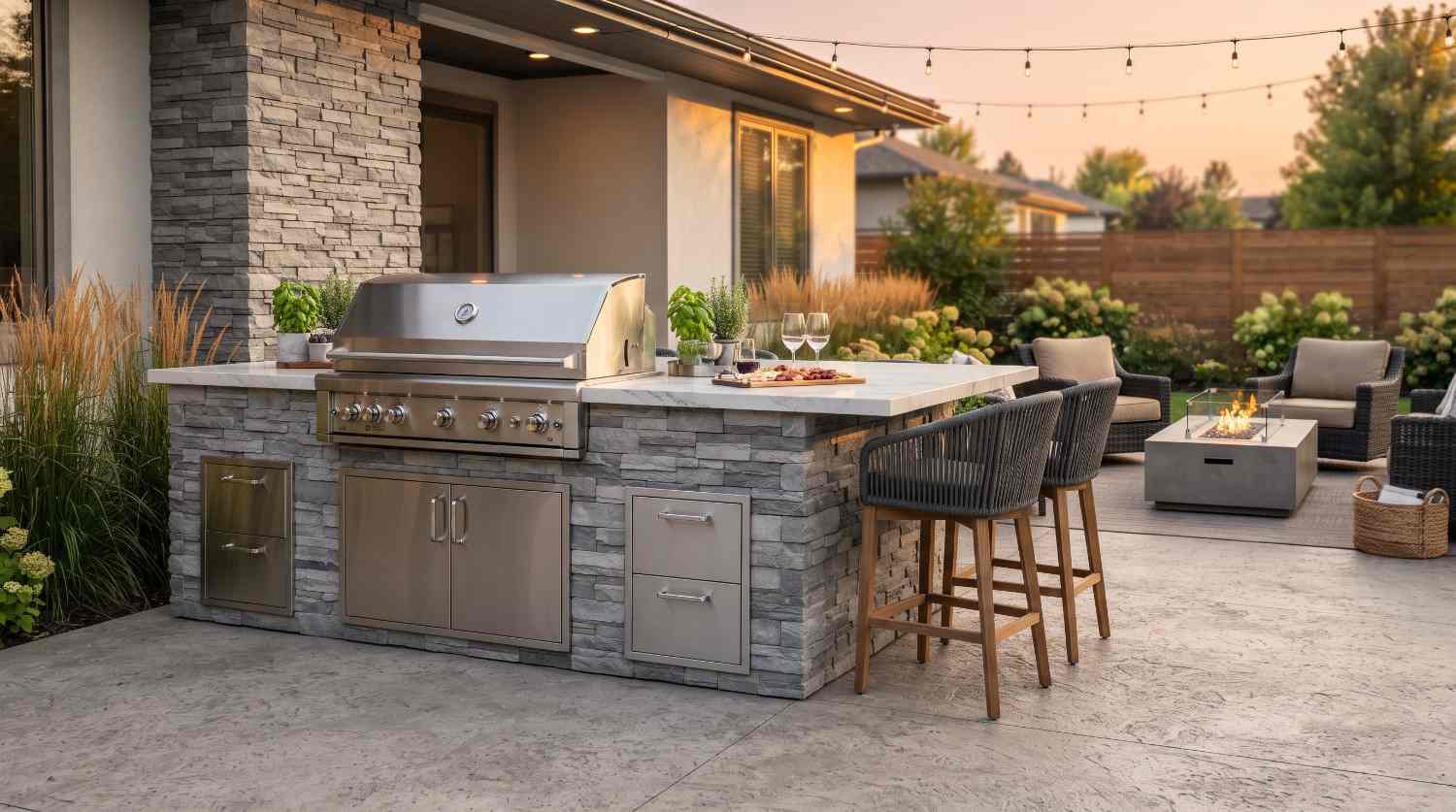 outdoor kitchen